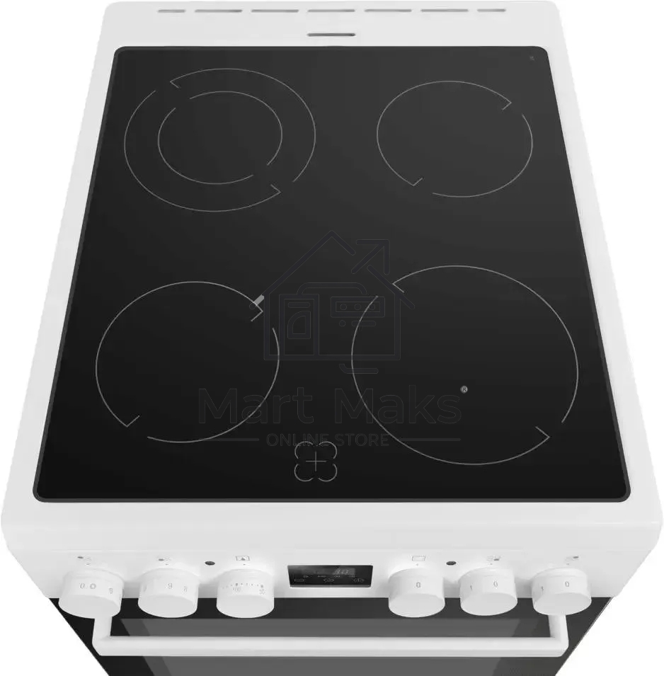 Плита электрическая Maunfeld MEC57CW08TD белый, конфорок 4 шт, духовка 59 л, 50 см x 85 см x 60 см