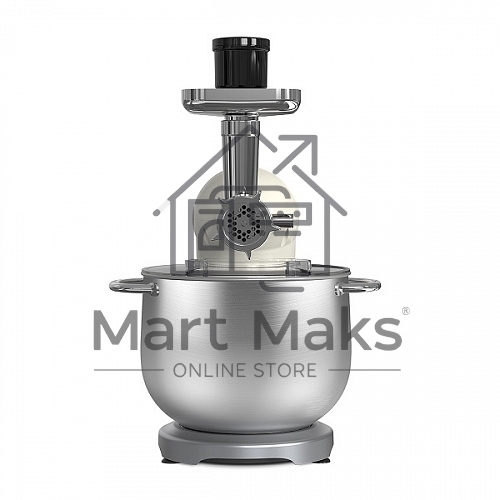 Планетарный миксер BQ MX851 Cream-Silver. Макс. мощность: 1800Вт / Параметри электропитания: 220-240 В, 50-60 Гц / Объем чаши: 8л / Вместимость загрузочного лотка: 2кг / Производительность: 2кг/мин / Скорость вращения шнека: до 210 об/мин / длина сетевого
