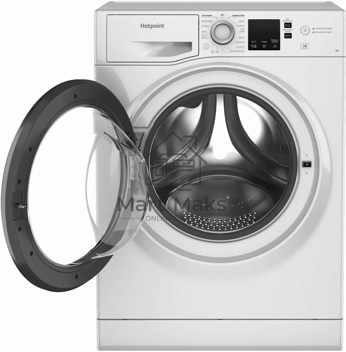Стиральная машина Hotpoint NUS 5015 S RU белый, загр.фронтальная, макс.: 5 кг, 1000 об/мин, класс: А