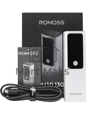 Портативный аккумулятор Romoss PPU10 10000mAh 130W 5A серебристый/черный (1746858)