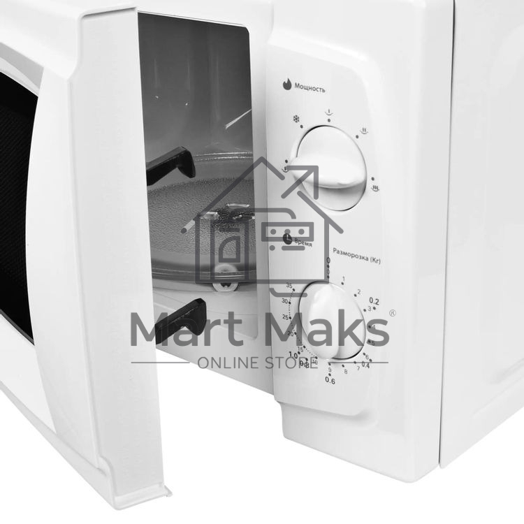 Микроволновая печь Starwind SWM5520 белый, 20 л, 700 Вт, переключатели - поворотный механизм