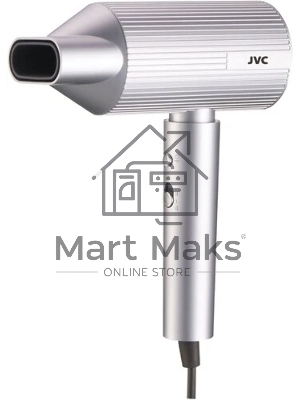 Фен JVC JHD012 серый/серебристый, 1800 Вт