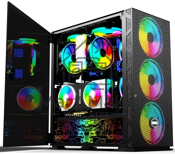 Компьютерный корпус SOEYI «AX8-B20 SOEYI ATX case with черный coating front panel with flat bigger mesh, without»
