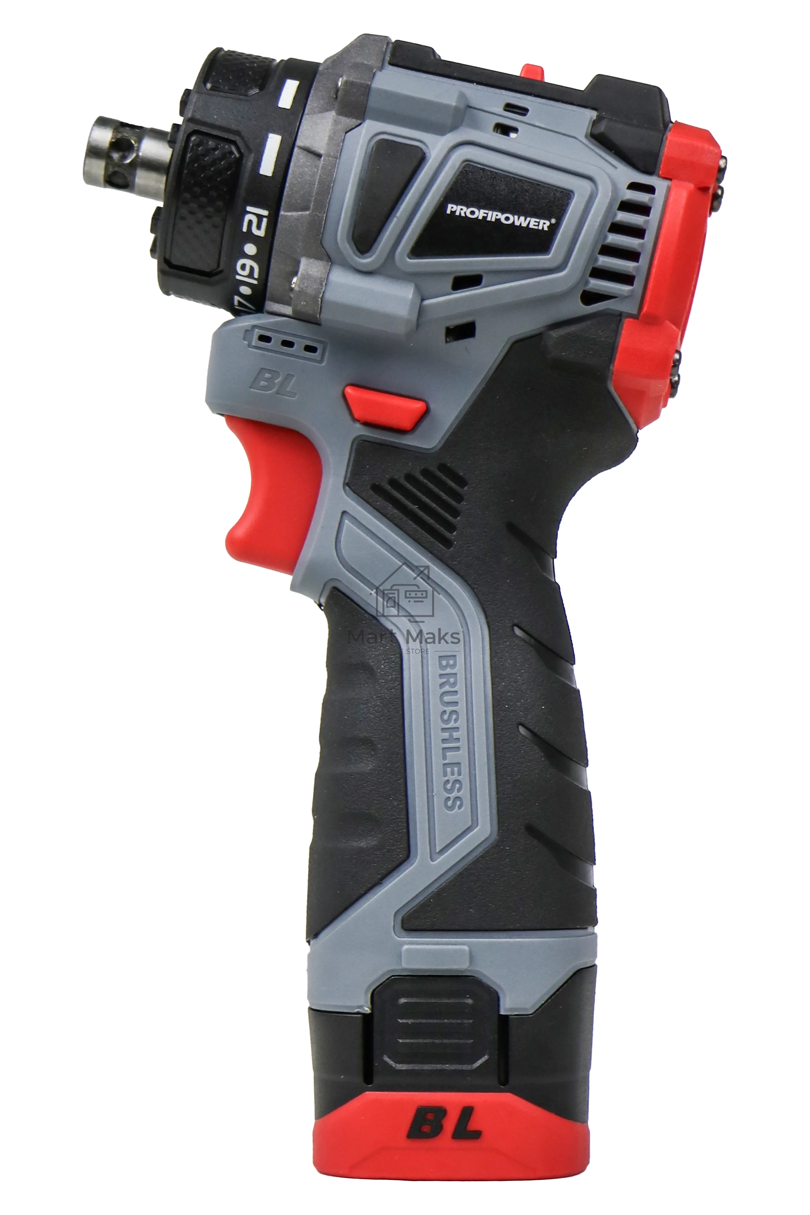 Дрель-шуруповерт аккумуляторная бесщеточная Комби ProfiPower BL-161C (16В, 40Нм, Li-ion 2шт, 2.0А·ч, 2 скорости, 0.8-10мм, З/У, в кейсе)