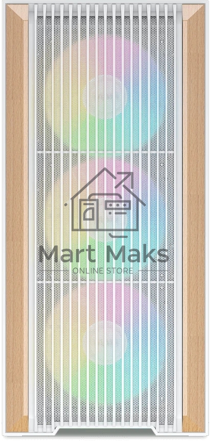 Компьютерный корпус без блока питания SAMA Z60 белый, Midi-Tower, TG, 4x140мм ARGb, 2xUSB 3.0 + 1xUSB 3.1 Type-C, E-ATX, ATX, mATX, mITX белый