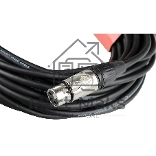 Кабель микрофонный FORCE FMC-05/15XLR (M) - XLR (F), высококачественный балансный, малошумящий с проводниками из безкислородной меди OFC, диаметр 6 мм, профессиональные металлические разъемы, длина 15 м, цвет черный