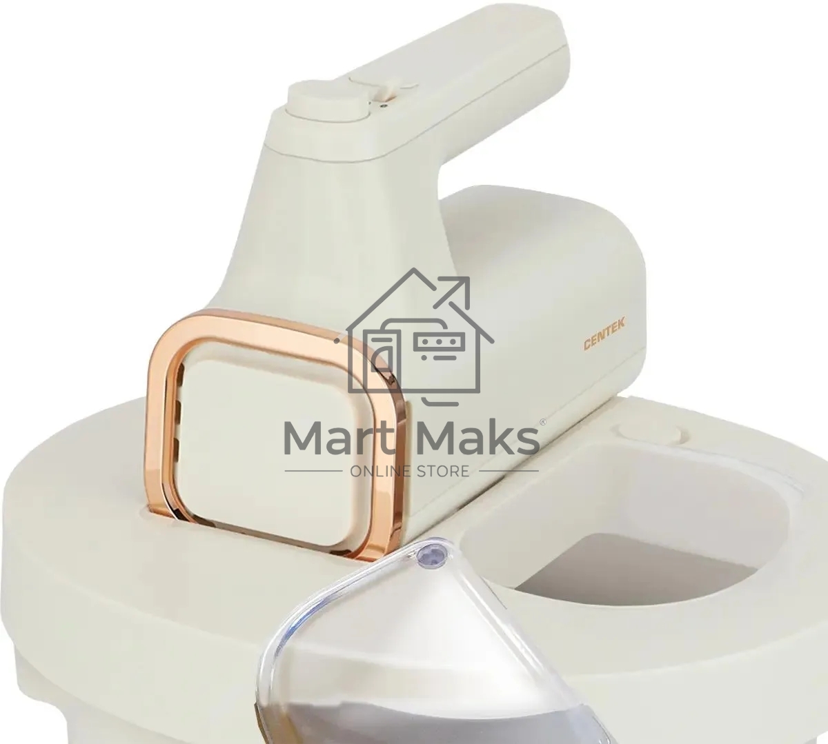 Миксер с чашей Centek CT-1129 бежевый/золотой хром, 800 Вт