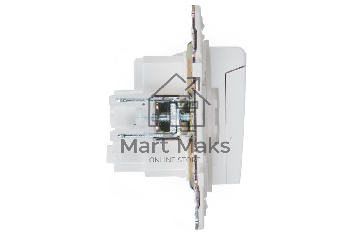 Розетка 1-м SKANDY 16А IP44 с заземл. защ. штроки с крышкой SK-R11W арктич. бел. IEK SK-R16-16-44-K01