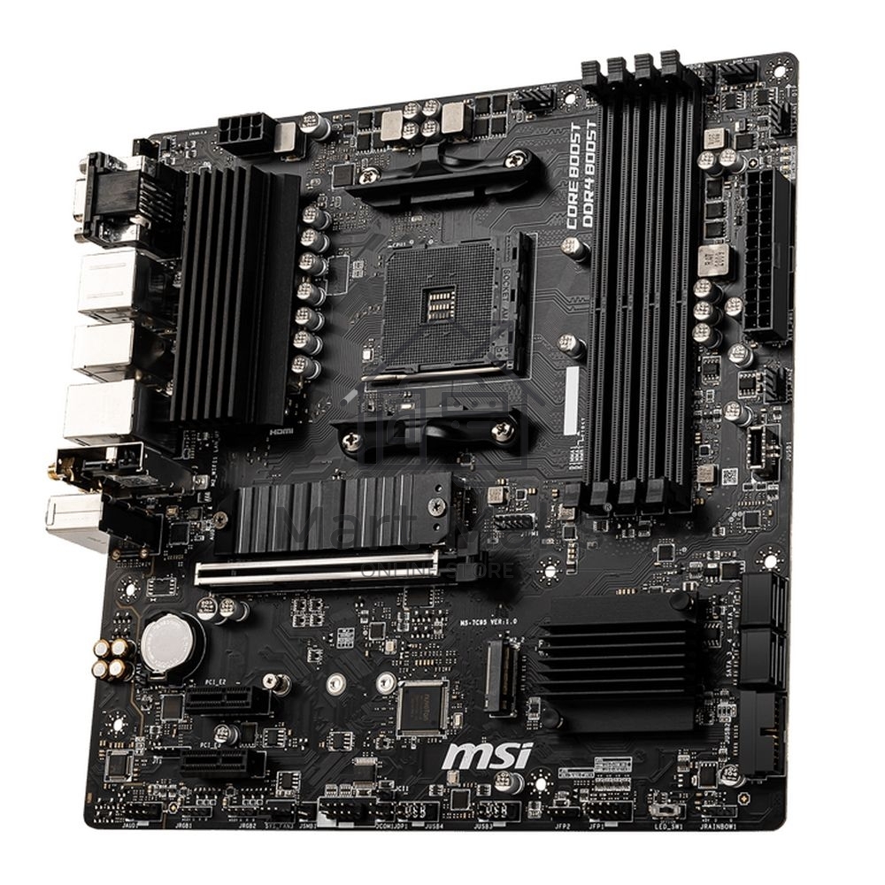 Материнская плата MSI B550M PRO-VDH WIFI, AM4, AMD B550, 4xDDR4, 4xSATA, 2xM.2, 1xPCIe 4.0 x16, 2xPCIe x1, 1xDisplayPort, 1xHDMI, 1xVGA, 1x 1Gb LAN, 2xUSB 2.0, 4xUSB 3.2 Gen 1, 3x3.5 мм, 7.1, mATX