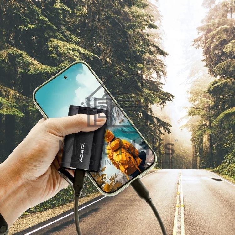 Внешний SSD ADATA SD810, 1TB, USB 3.2 Gen 2x2 Type-C, R/W 2000/2000, черный