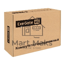 Коммутатор ExeGate EDES-1006D.4PoE-48W, 4×100 Мбит/с PoE + 2×100 Мбит/с, неуправляемый