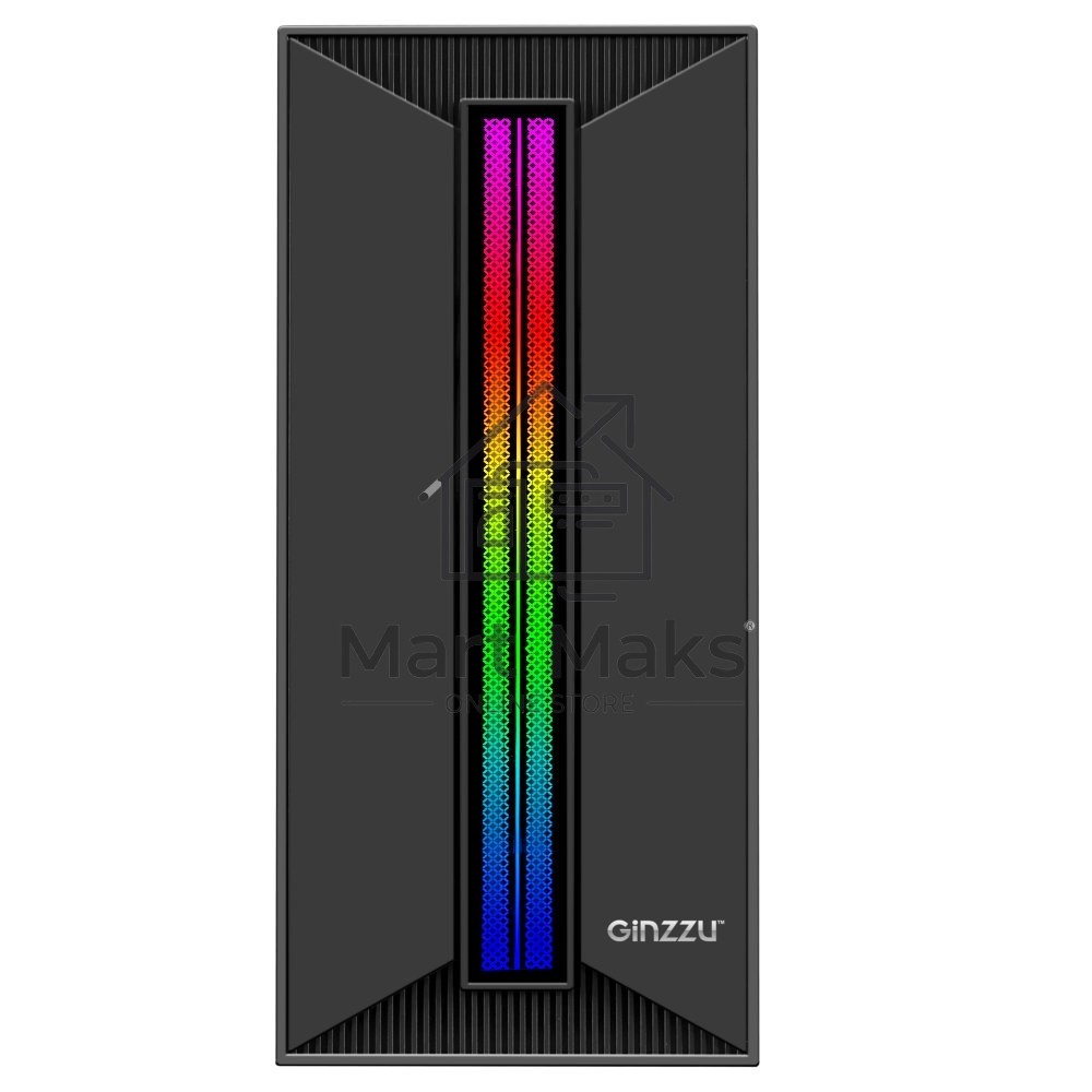 Компьютерный корпус Ginzzu B350 2*USB 2.0,AU RGB