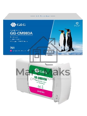 Картридж струйный G&G GG-CM993A 761 пурпурный (400 мл) для HP Designjet T7100/T7200