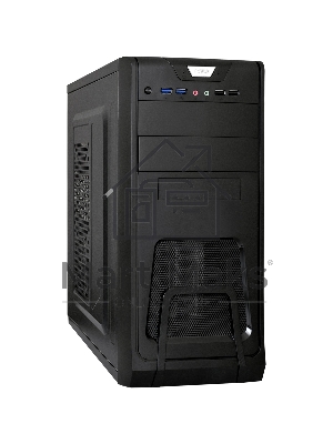 Компьютерный корпус Miditower ExeGate CP-603-UNS400 (ATX, БП UNS400 с вент. 12см, 2*USB, аудио, черный)