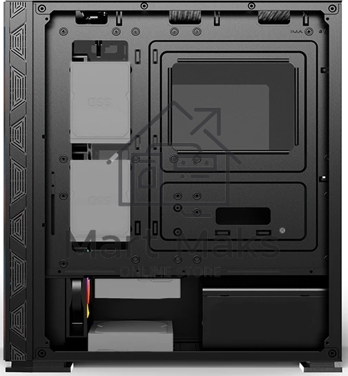 Компьютерный корпус SOEYI «AX8-B20 SOEYI ATX case with черный coating front panel with flat bigger mesh, without»