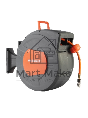 Шланг Patriot 520002440 пневматический армированный на автоматической катушке PHC 15/16H (прямой, гибрид , длина 15 м, диаметр 10х16, раб/макс давление  20/60 бар, мин/макс температура -5/45С, быстросъем рапид, резьба 1/4