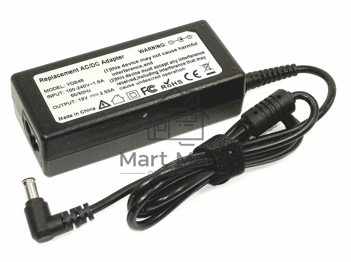 Блок питания для монитора и телевизора LCD 19V 2.53A 48W (6.5x4.4мм), OEM