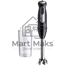 Блендер Braun MQ55001MBK, погружной, черный/серебристый