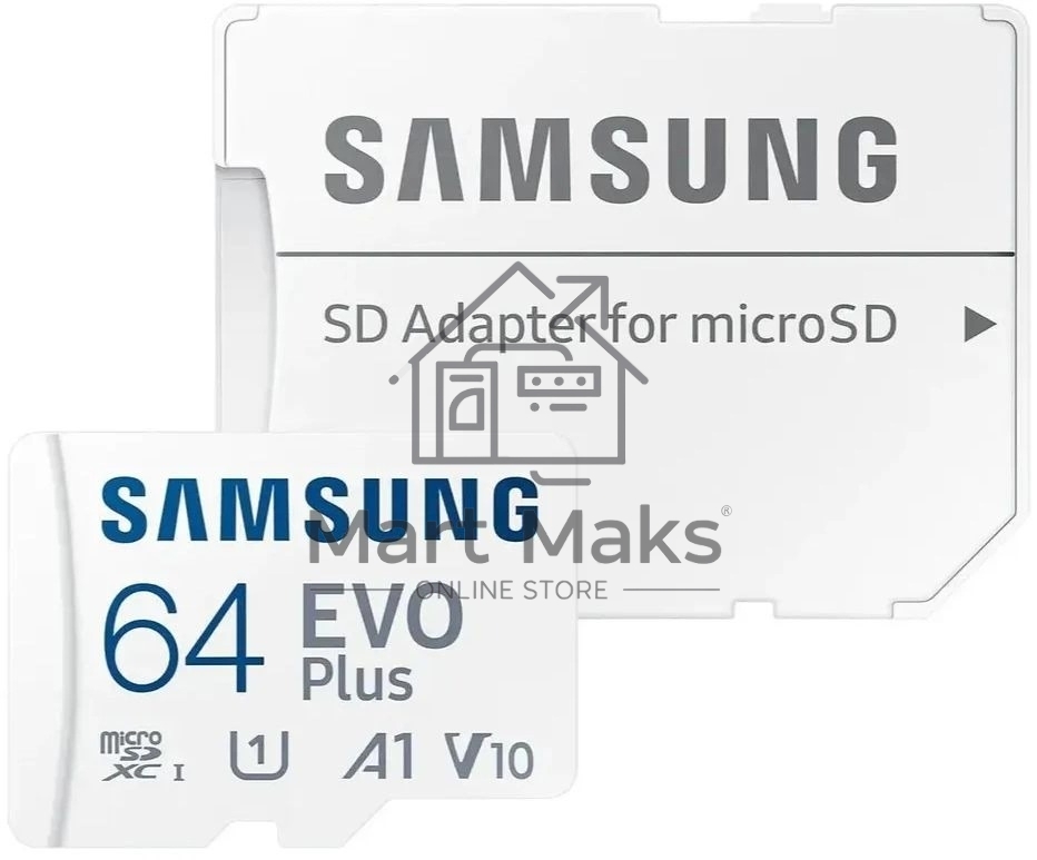 Флеш карта microSDXC 64GB Samsung MB-MC64SA EVO Plus + adapter