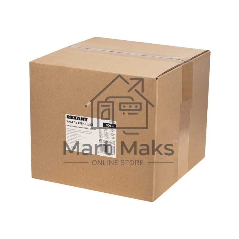 Кабель греющий (нагревательный) саморегулирующийся SRL16-2, неэкранированный, 16Вт/м, 0,9мм2/105м, 300м Rexant