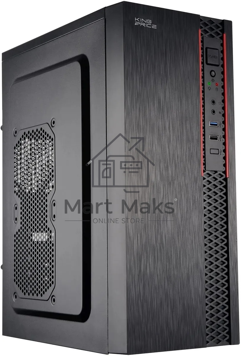 Компьютерный корпус KingPrice KPCC-MD202 черный без БП ATX 1x80mm 4x120mm 2xUSB2.0 audio