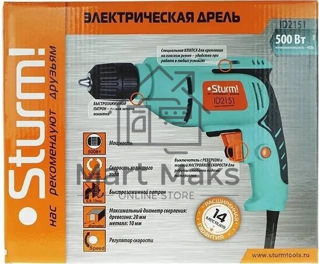 Дрель электрическая Sturm ID2151