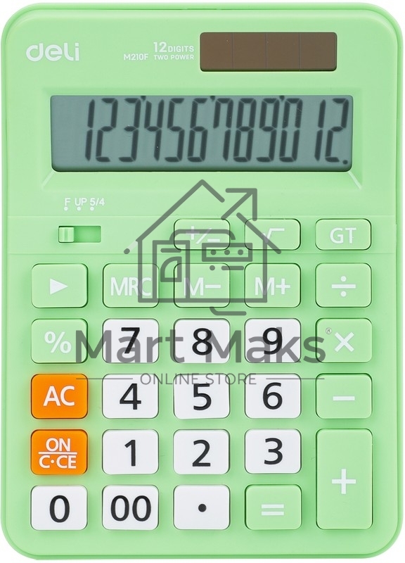 Калькулятор настольный Deli EM210FGREEN зеленый 12-разр.