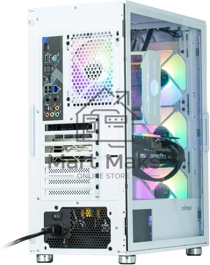 Компьютерный корпус MidiTower Zalman I3 NEO белый (ATX, front mesh, USB 2.0 x1, USB 3.0x2, 4x120мм RGb fan, без БП) (I3 NEO White)