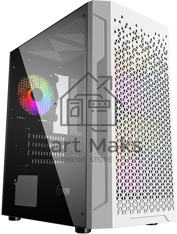 Корпус PowerCase Mistral Micro Z3W Mesh LED, Micro-Tower, белый