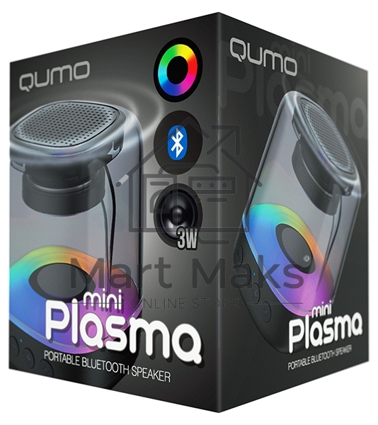 Акустическая система QUMO Plasma mini ВТ 0081 3 ВТ объемное звучание RGB