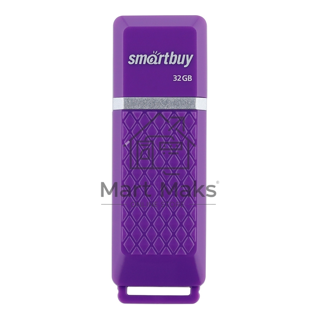 Флешка USB R/W SmartBuy R/W Quartz series Violet (SB32GBQZ-V), 32Gb, USB 2.0, R/W 25/15, фиолетовый