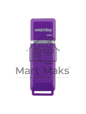 Флешка USB Smartbuy R/W Quartz series Violet (SB32GbQZ-V), 32Gb, USB 2.0, R/W 25/15, фиолетовый
