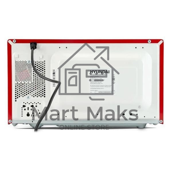 Микроволновая печь Hyundai HYM-D3037 красный, 20 л, 700 Вт, переключатели - кнопки, поворотный механизм