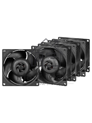 Комплект вентиляторов для корпуса Arctic S8038-7K (4 Pack) черный, 80 мм, 7000 об/мин, 4 pin