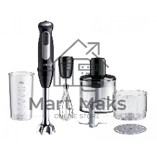 Блендер погружной Braun MQ55254MBK черный, 1000 Вт, 25 скоростей, турбо