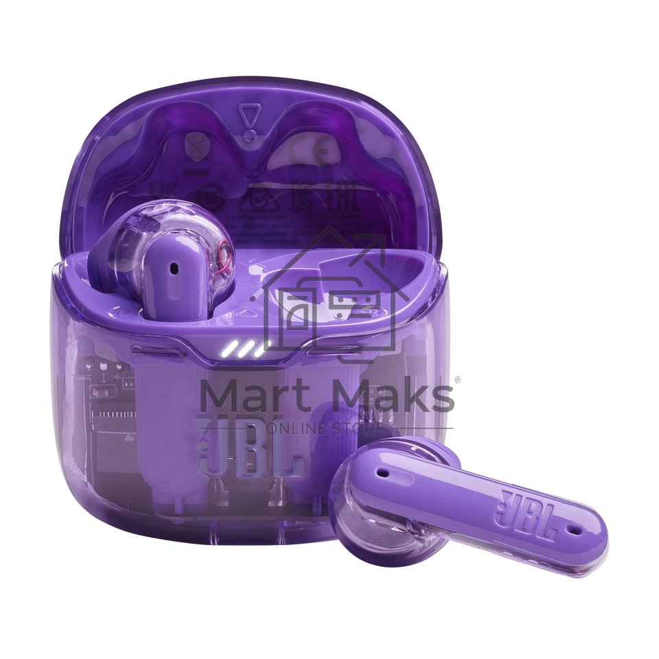 Наушники-гарнитура (вкладыши) JBL Tune Flex Ghost фиолетовый