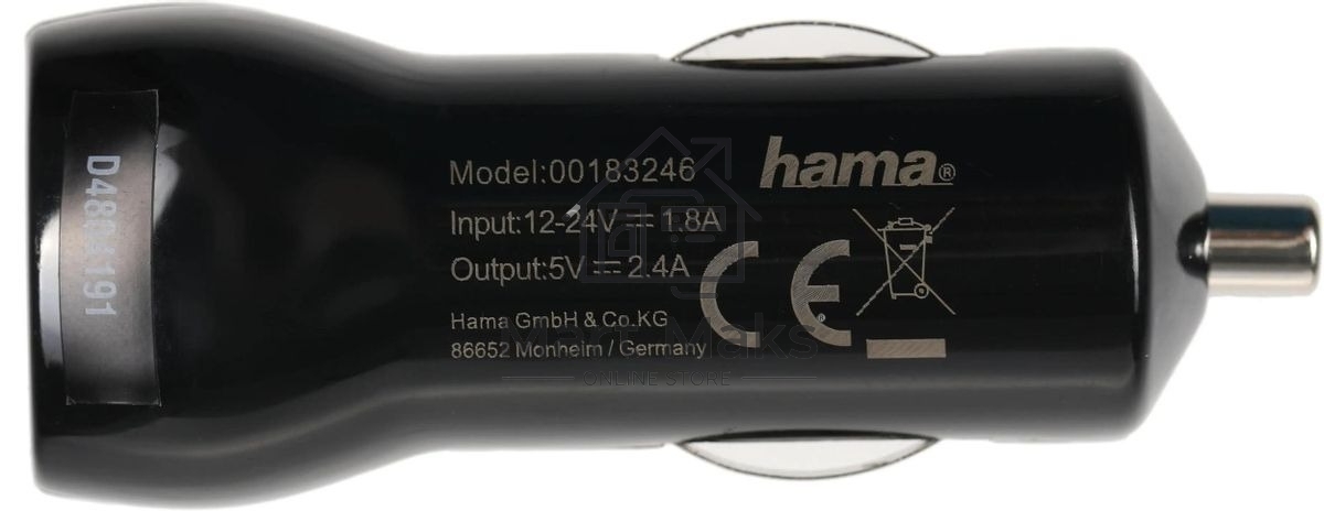 Комплект зар./устр. Hama H-183246 2.4A универсальное кабель microUSB черный (00183246)