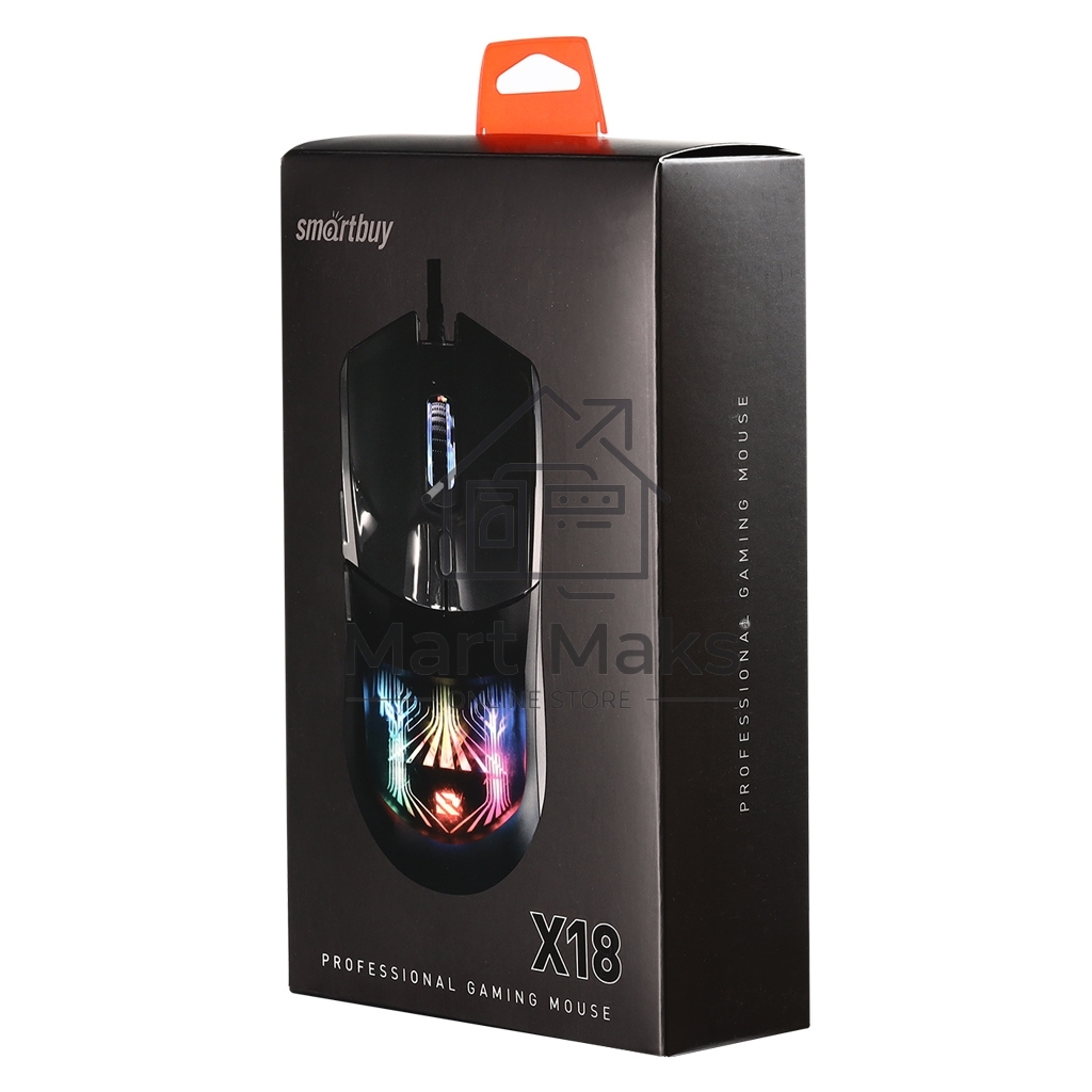 Мышь проводная игровая Smartbuy (SBM-748G-K) RUSH X18, черный