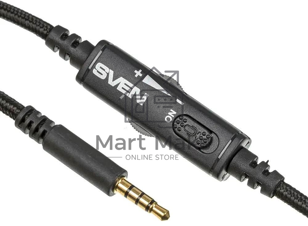 Гарнитура проводная игровая SVEN AP-G999MV с микрофоном серый (50 мм, мини-джек (стерео) O 3,5 мм (4 pin))