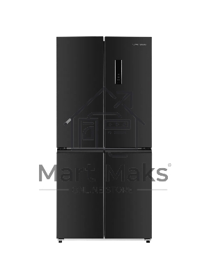 Холодильник Kuppersberg NFFD 186 DX черная нержавеющая сталь трехкамерный 303/172л морозилка сбоку, No Frost, Side by Side