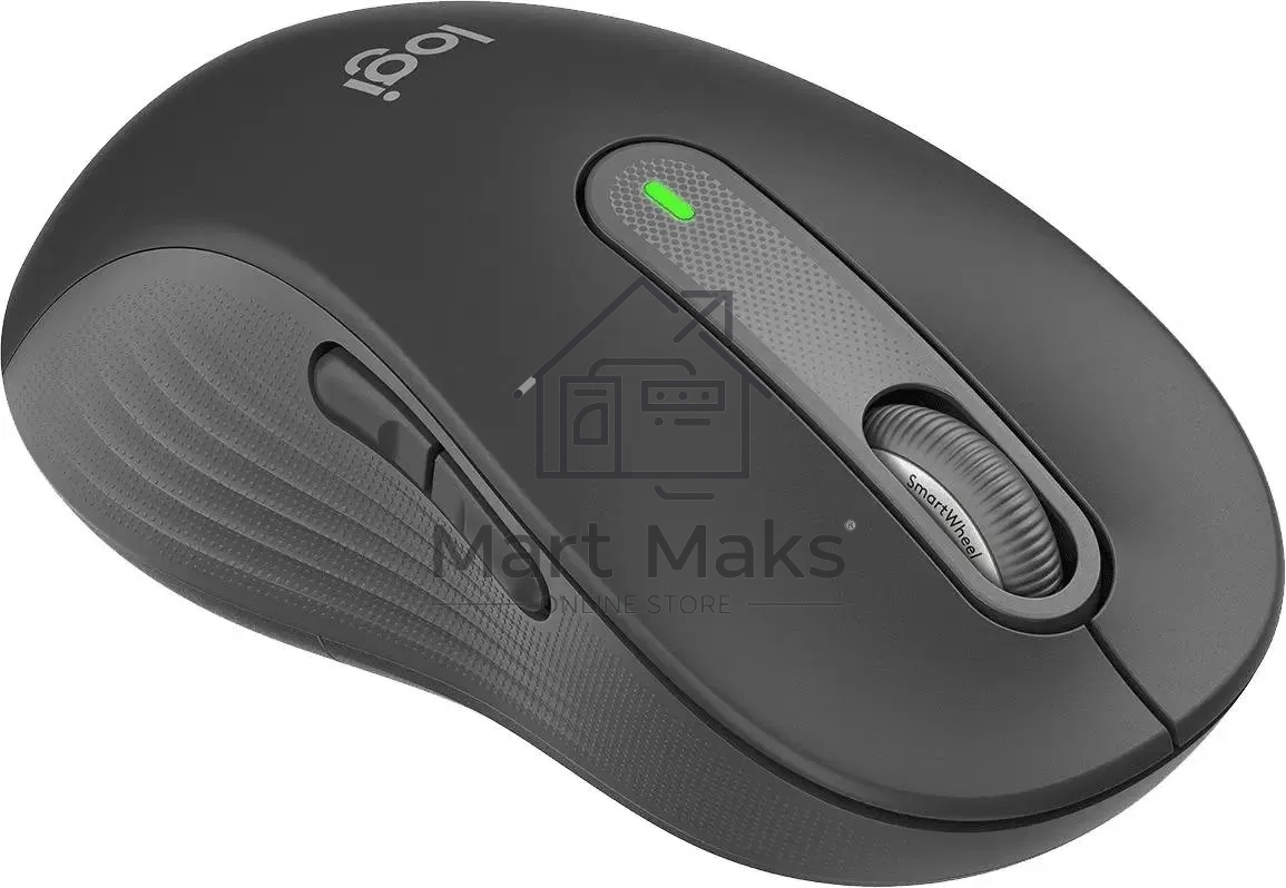 Мышь беспроводная Logitech Signature M650 L LEFT графитовый, 4000 dpi, радиоканал, Bluetooth, USB, кнопки - 5