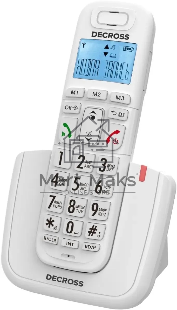 Р/Телефон Dect Decross DC1014 белый АОН