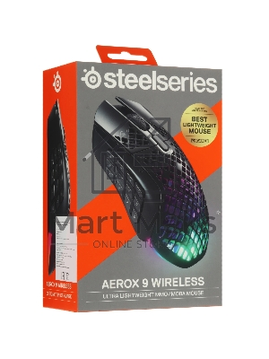 Мышь беспроводная SteelSeries Aerox 9 Wireless Ultra-Lightweight MMO/MOBA Mouse