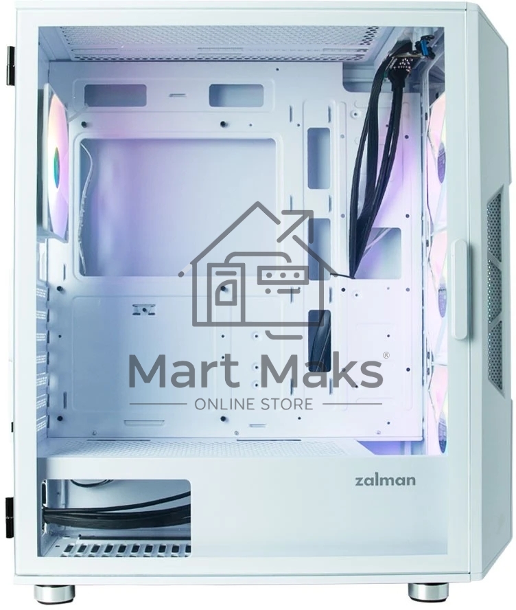 Компьютерный корпус MidiTower Zalman I3 NEO белый (ATX, front mesh, USB 2.0 x1, USB 3.0x2, 4x120мм RGb fan, без БП) (I3 NEO White)