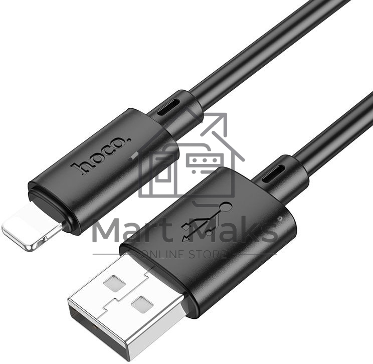 Кабель Hoco X88 Gratified USB (m)-Lightning (m) 1м черный коробка