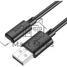 Кабель Hoco X88 Gratified USB (m)-Lightning (m) 1м черный коробка
