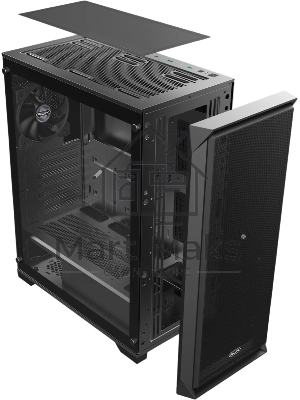 Корпус без блока питания Raijintek ARCADIA 41, Midi-Tower, TG, 1x120мм, 2xUSB-A 3.0 + 1xUSB-C, ATX, mATX, mITX Black