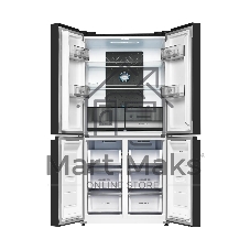 Холодильник Kuppersberg NFFD 186 DX черная нержавеющая сталь трехкамерный 303/172л морозилка сбоку, No Frost, Side by Side