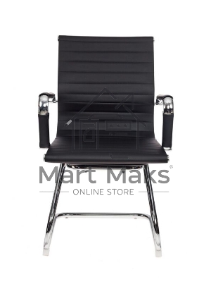 Кресло компьютерное Бюрократ CH-883-LOW-V/BLACK черный, искусственная кожа, низкая спинка, в коробке 2 шт, цена за 1 шт