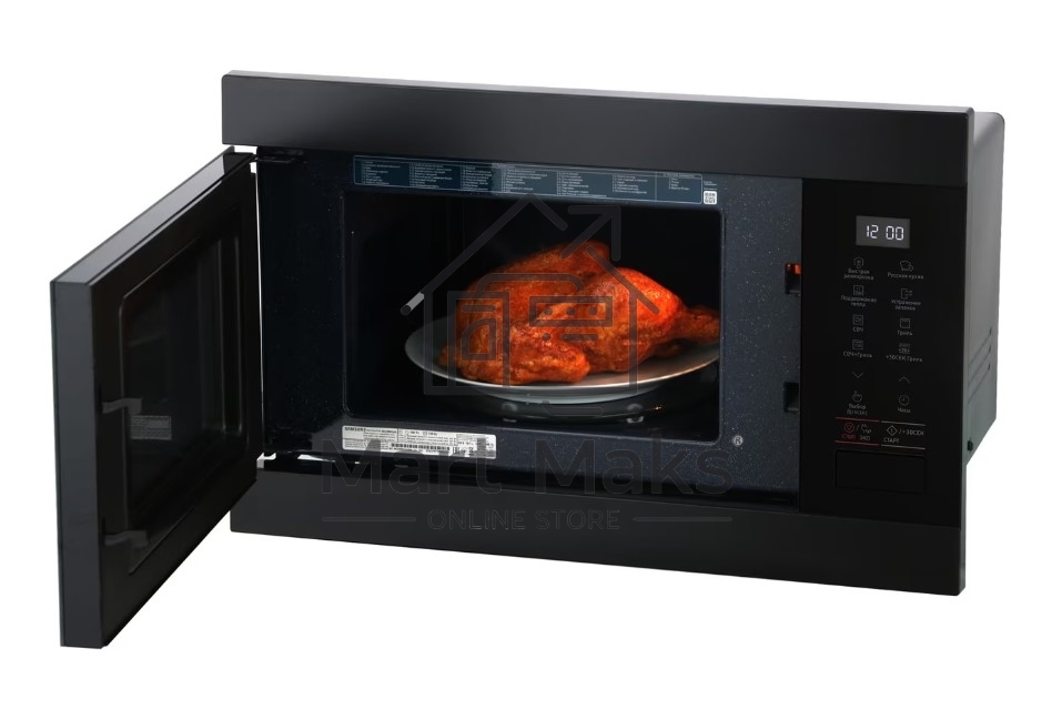 Микроволновая печь встраиваемая Samsung MG22M8054AK/BW черный, 22 л, 850 Вт, переключатели - сенсор